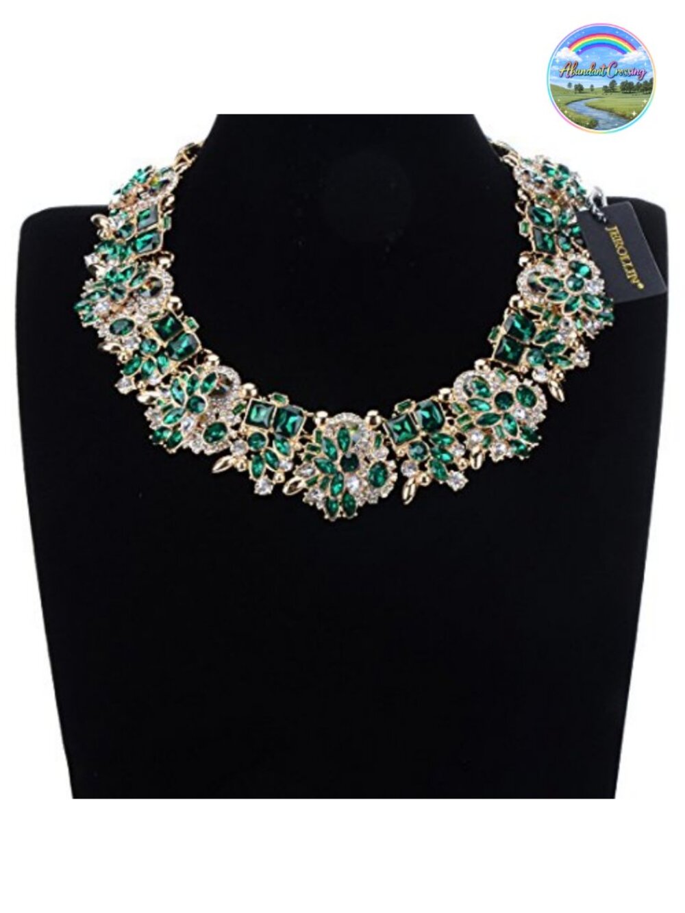 Crystal Rhinestone Pearl Statement Chain Necklace Vintage Choker Bib Pendant